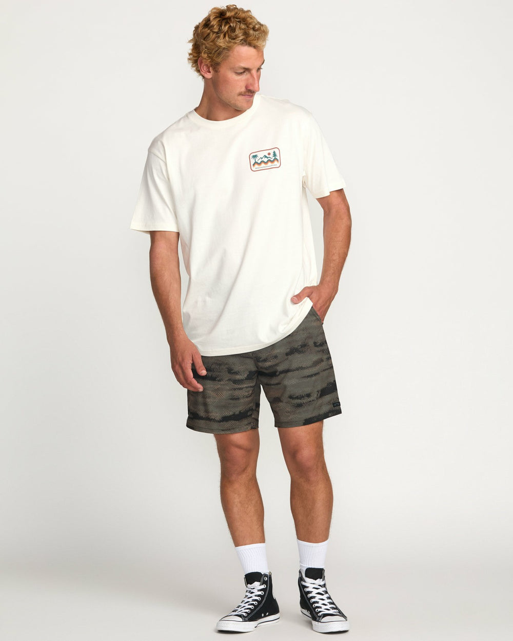 Surftrek Perforated Elastic 17" Hybrid Shorts - Dark Military