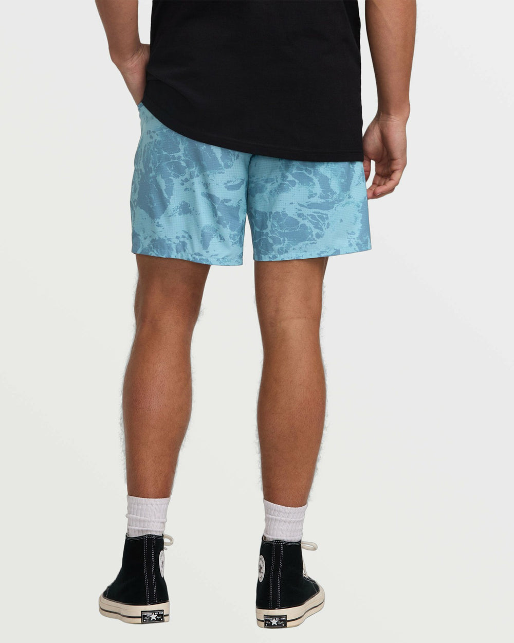 Surftrek Perforated Elastic 17" Hybrid Shorts - Glacier Blue