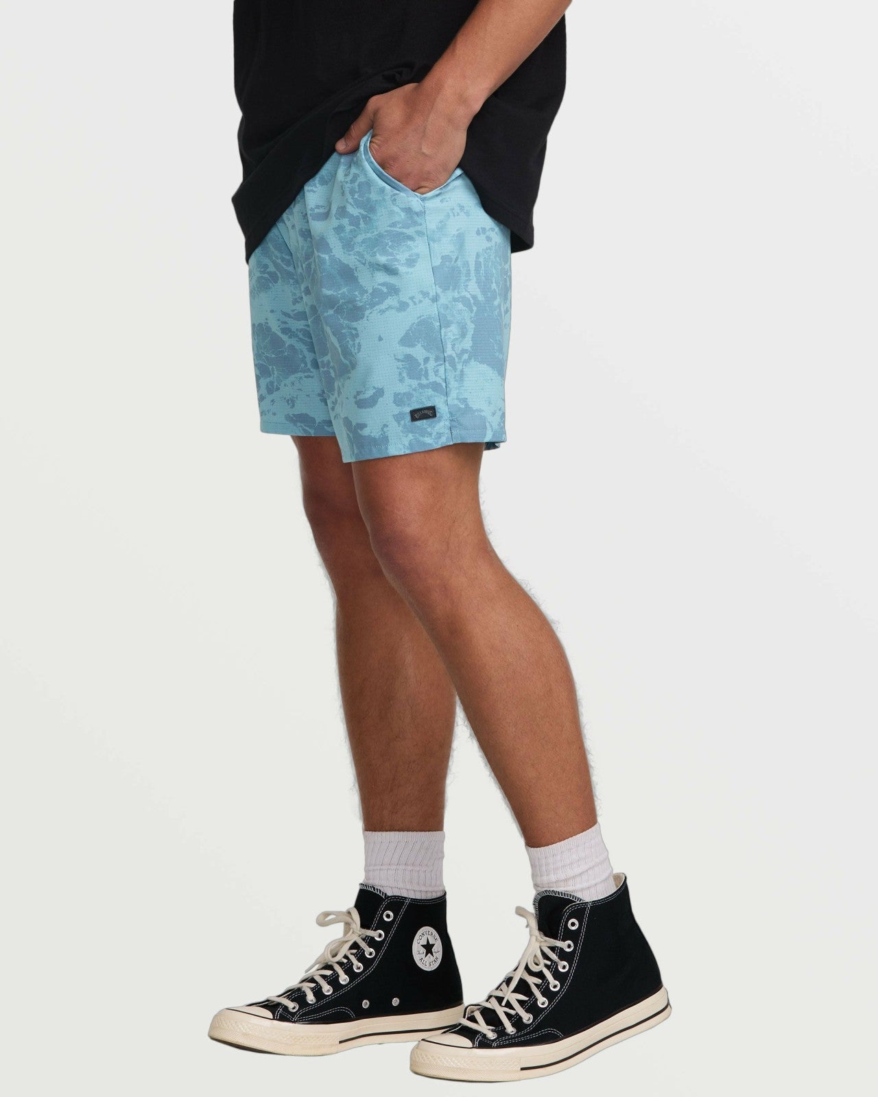 Surftrek Perforated Elastic 17" Hybrid Shorts - Glacier Blue