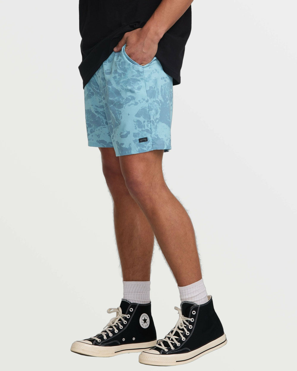 Surftrek Perforated Elastic 17" Hybrid Shorts - Glacier Blue