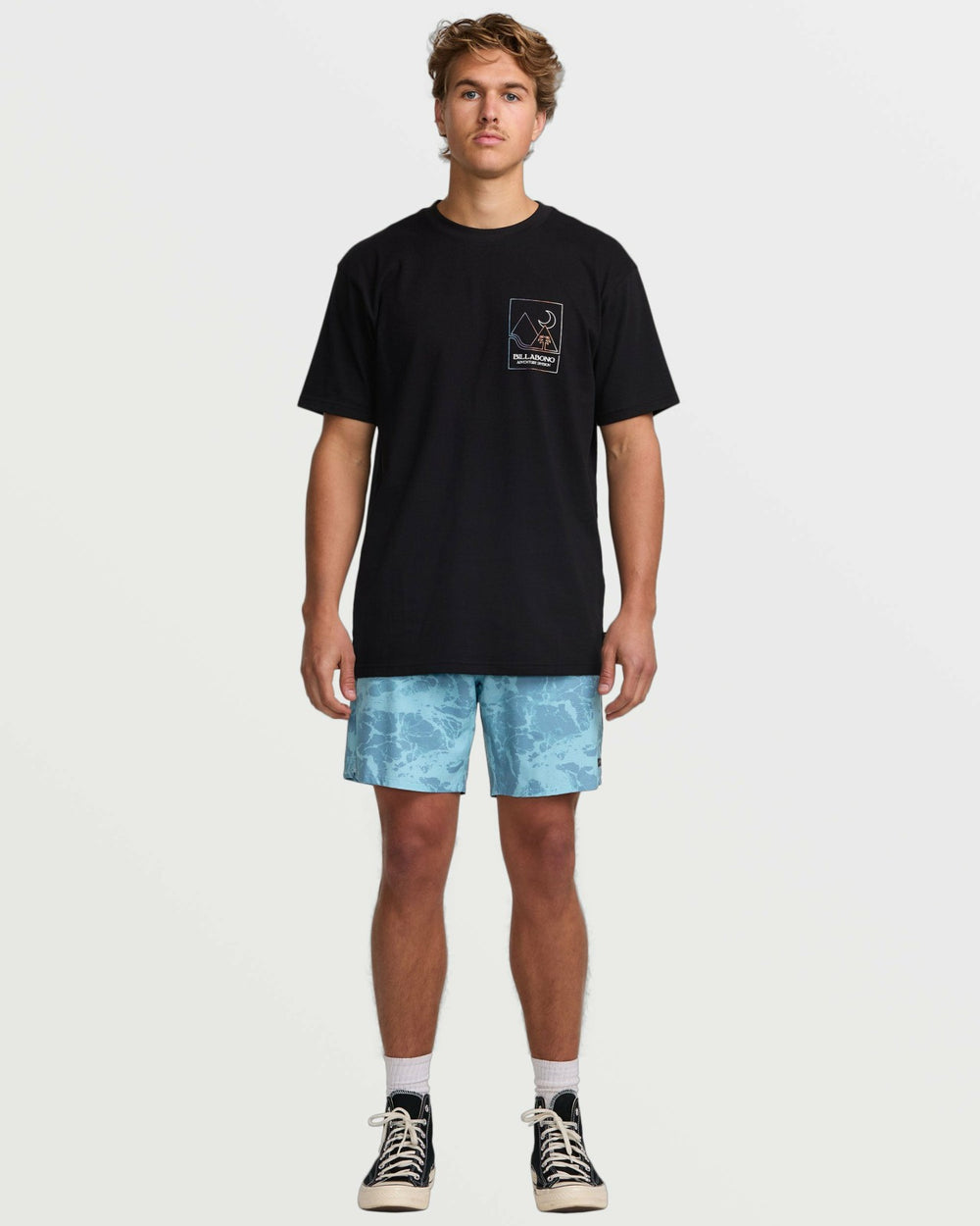 Surftrek Perforated Elastic 17" Hybrid Shorts - Glacier Blue