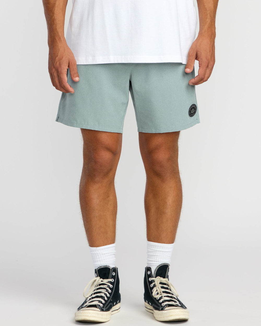 Surftrek Perforated Elastic 17" Hybrid Shorts - Sea Blue
