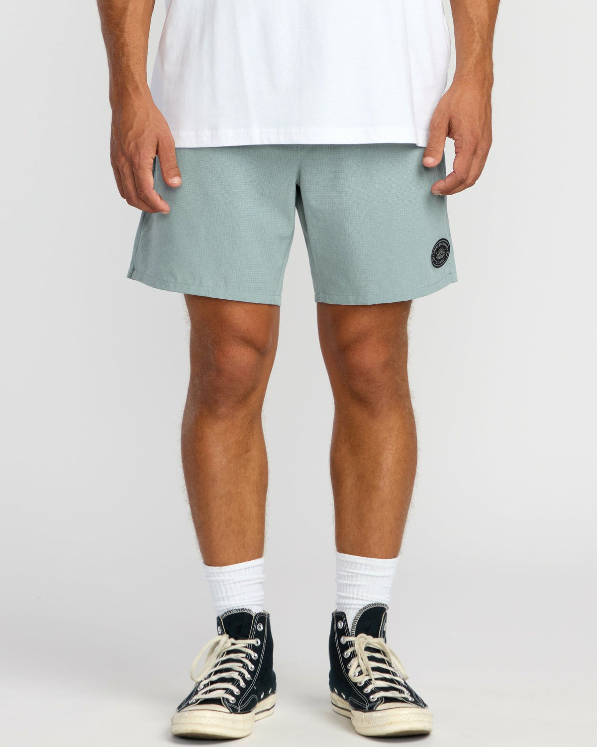 Surftrek Perforated Elastic 17" Hybrid Shorts - Sea Blue