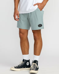Surftrek Perforated Elastic 17" Hybrid Shorts - Sea Blue