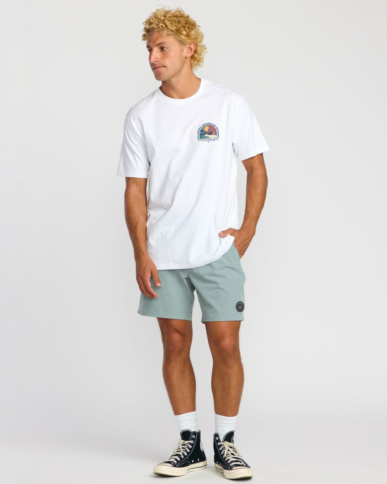 Surftrek Perforated Elastic 17" Hybrid Shorts - Sea Blue