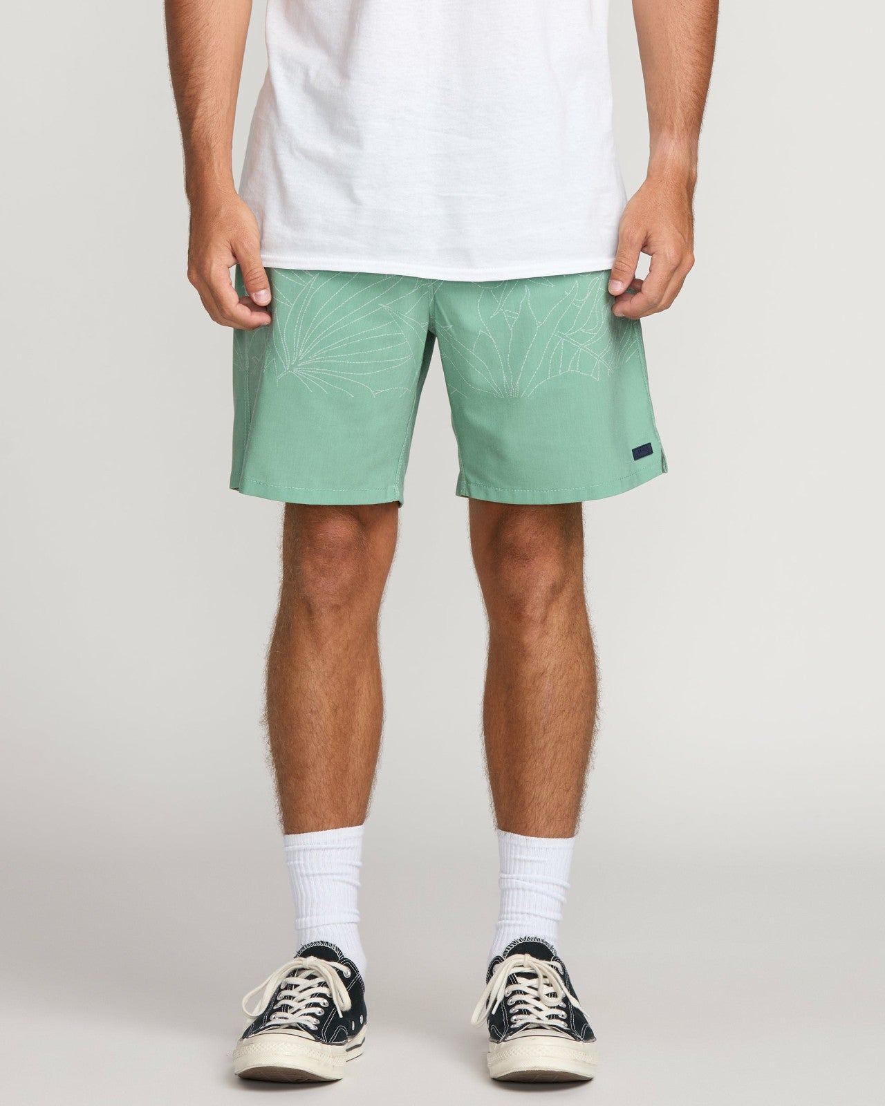 Surftrek Transit Elastic 17" Hybrid Shorts - Mist Green