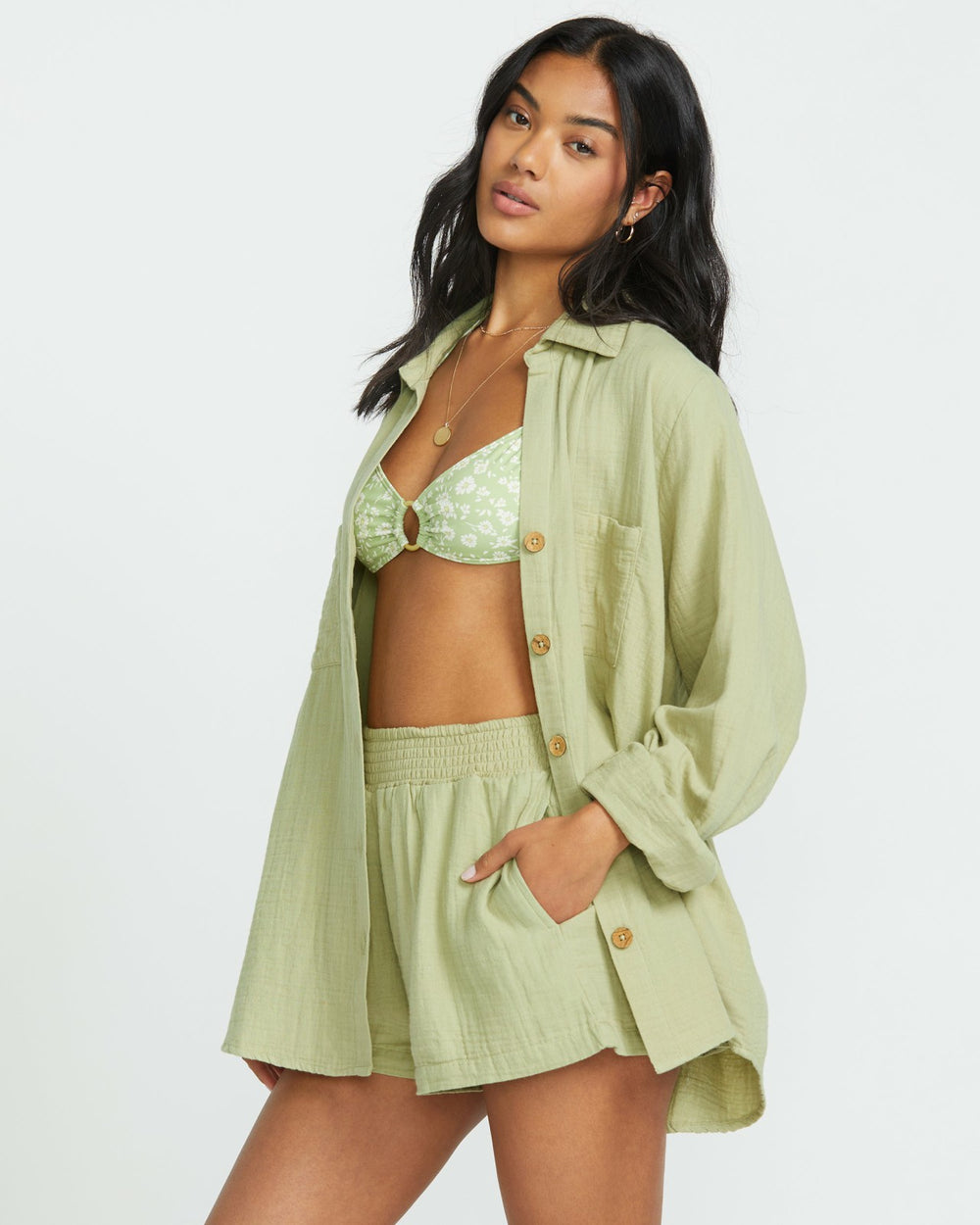 Sweet Swell Long Sleeve Shirt - Avocado