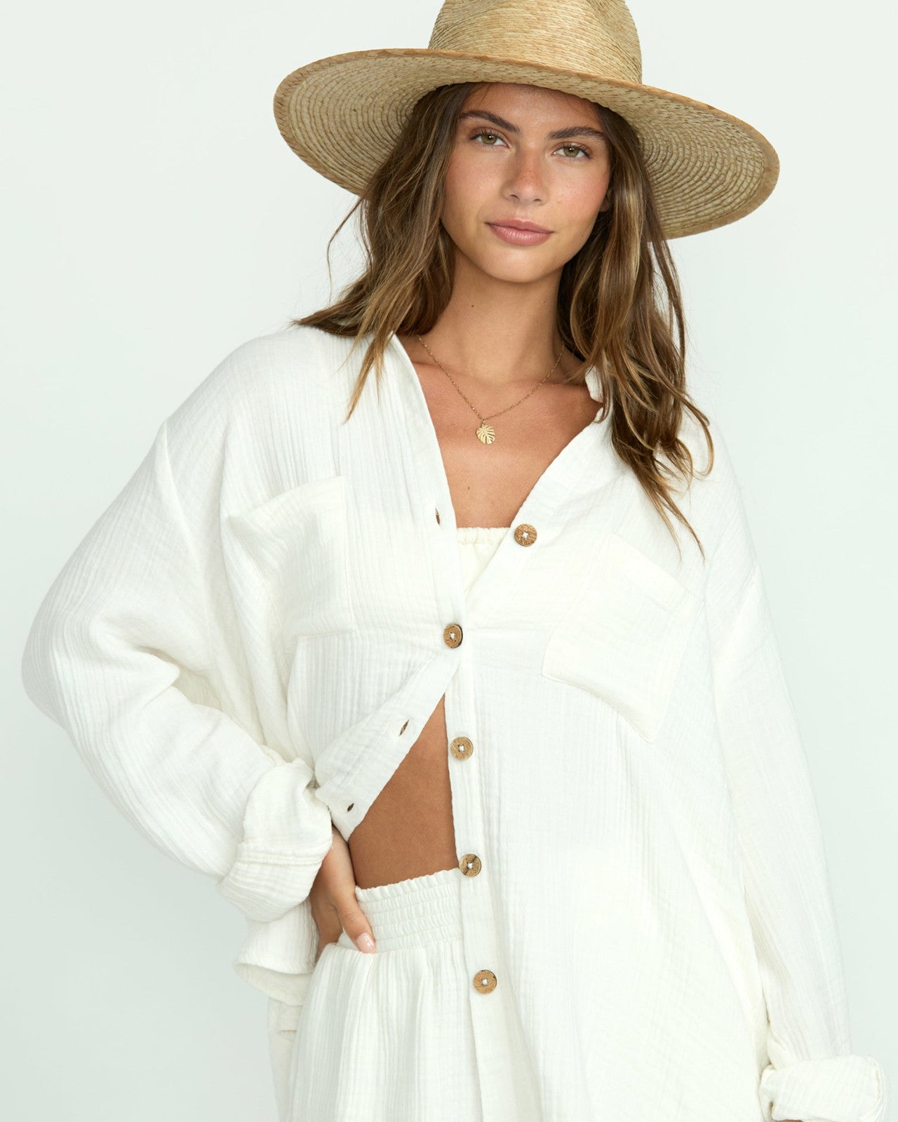 Sweet Swell Long Sleeve Shirt - Salt Crystal
