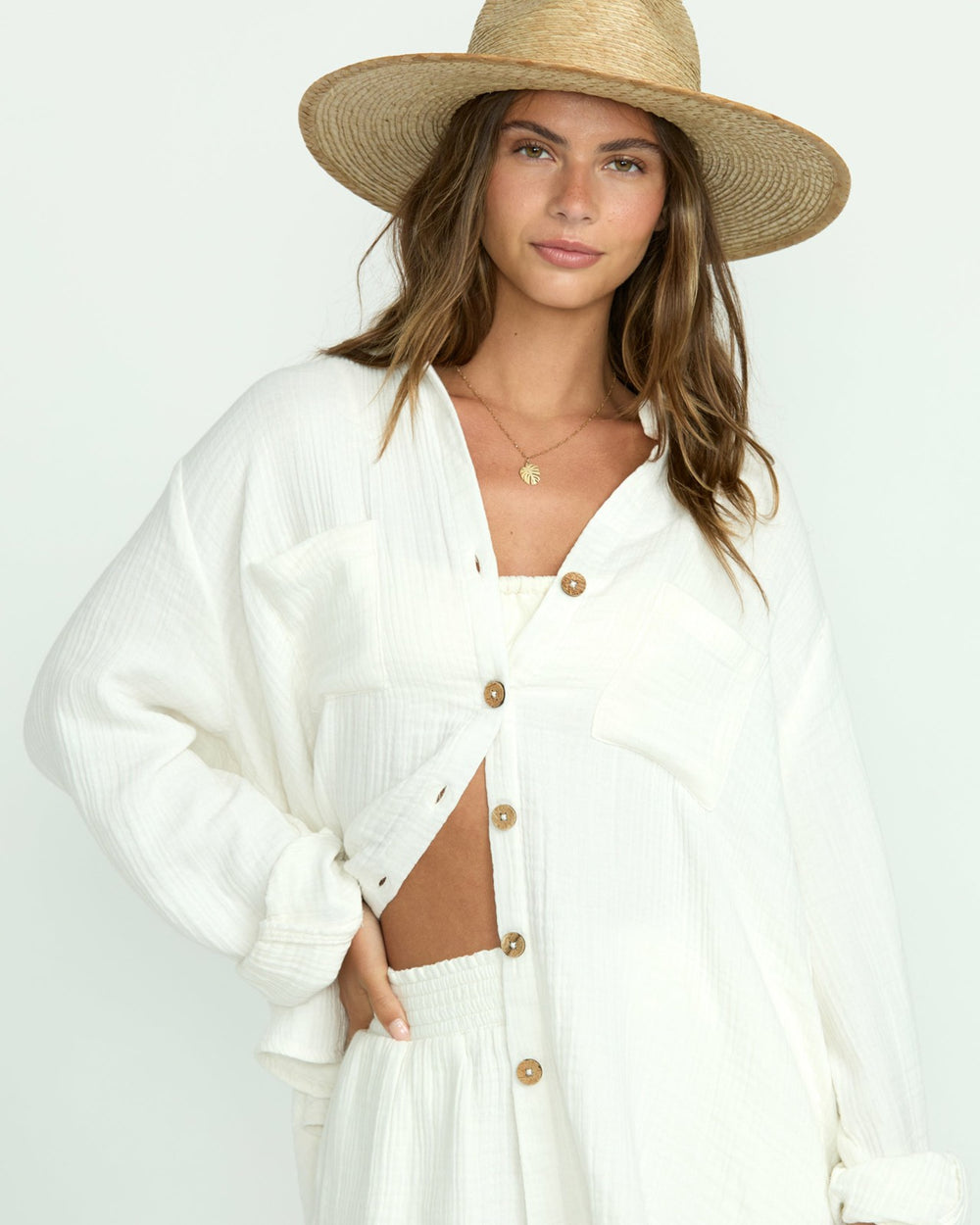 Sweet Swell Long Sleeve Shirt - Salt Crystal