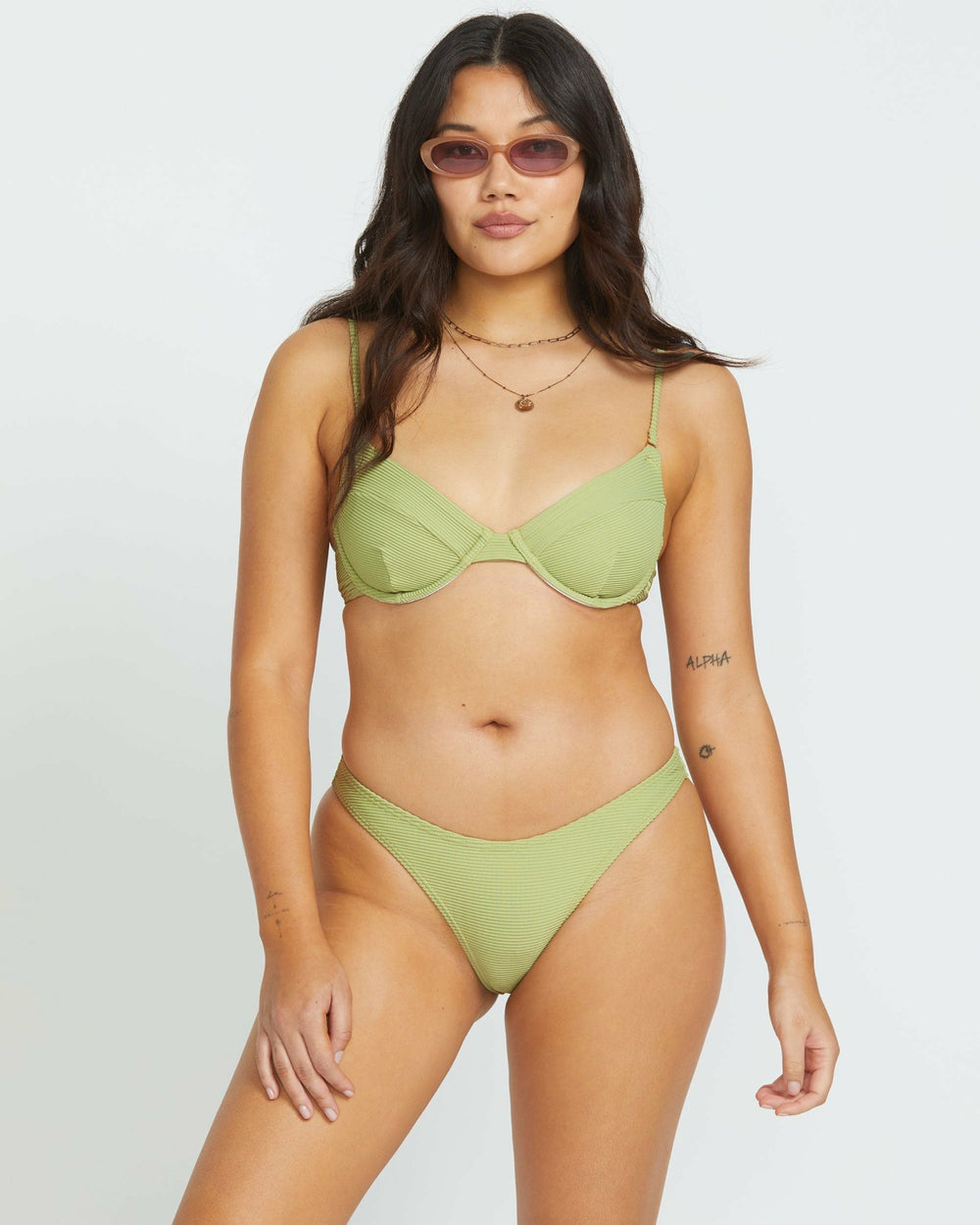 Tanlines Hike Bikini Bottom - Avocado