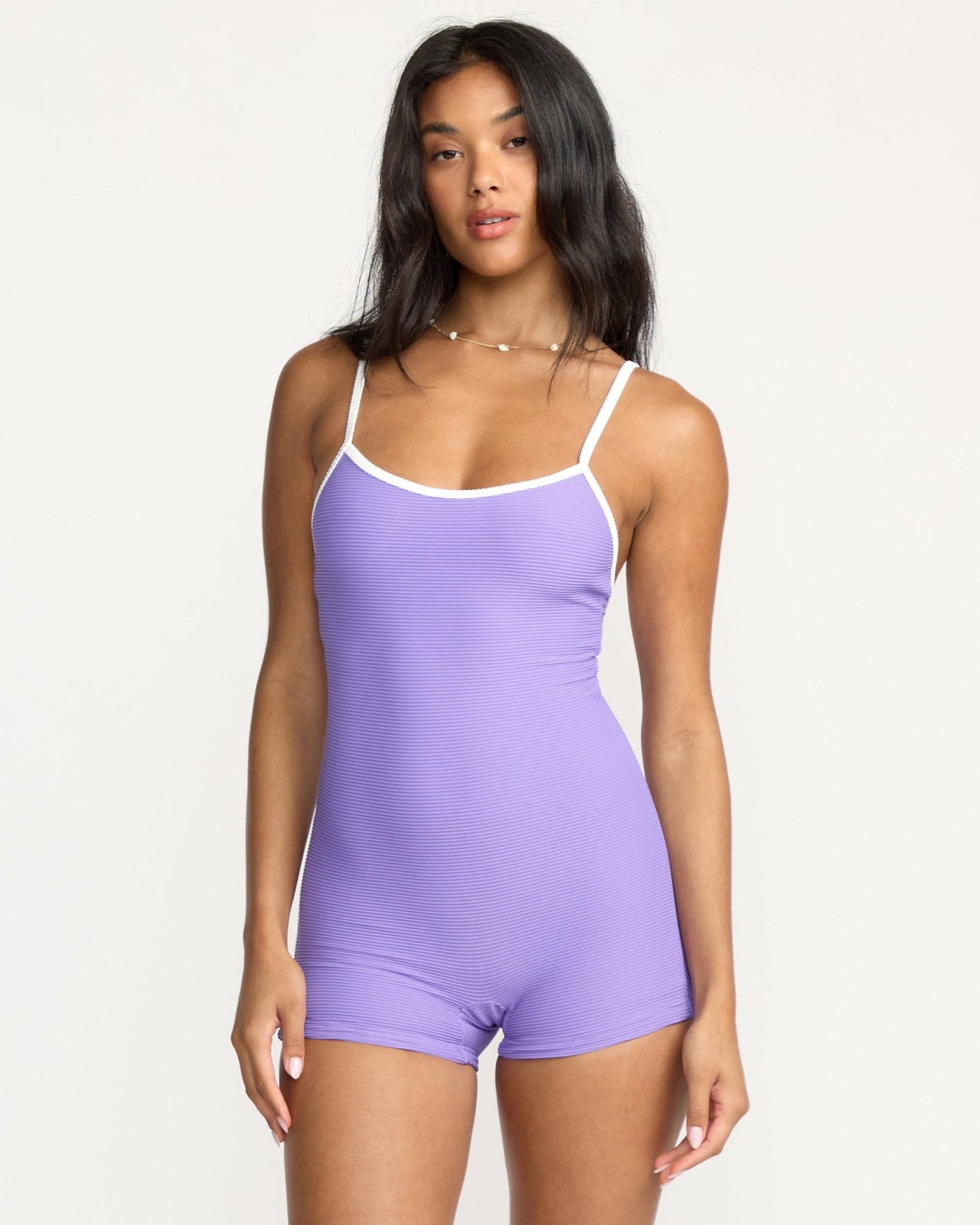 Tanlines Retro Tank Surfsuit - Purple Punch
