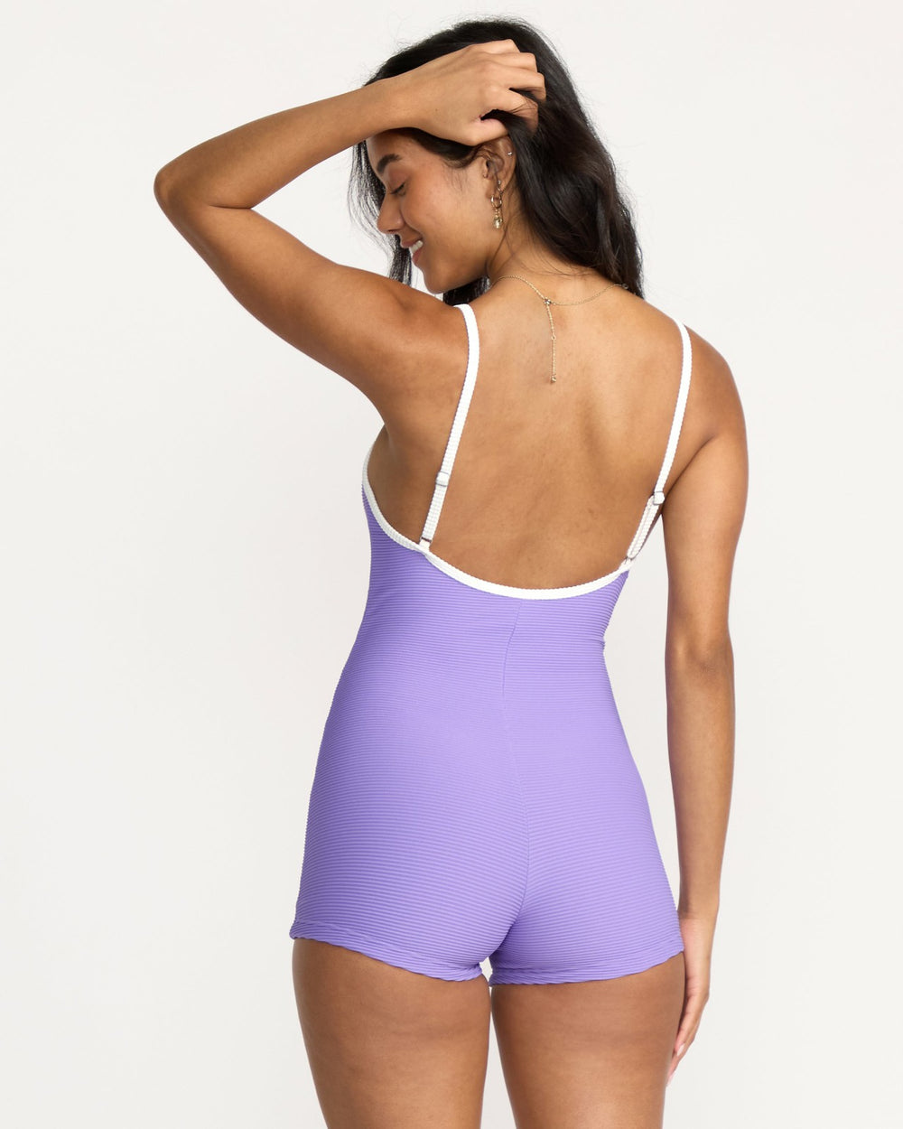 Tanlines Retro Tank Surfsuit - Purple Punch