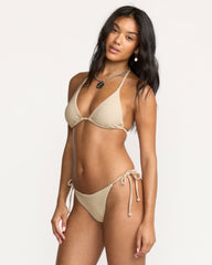 Tanlines Tie Side Tanga Bikini Bottom - Cobblestone