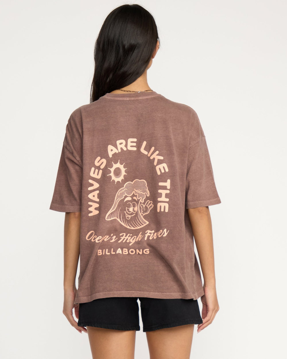The Great Waves T-Shirt - Espresso