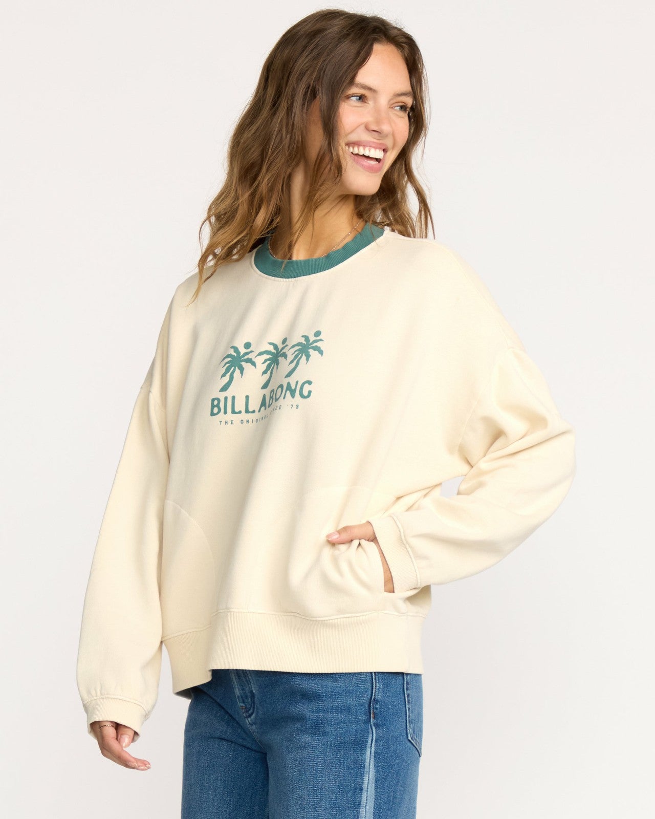 Triple Palms Crewneck Sweatshirt - Whitecap