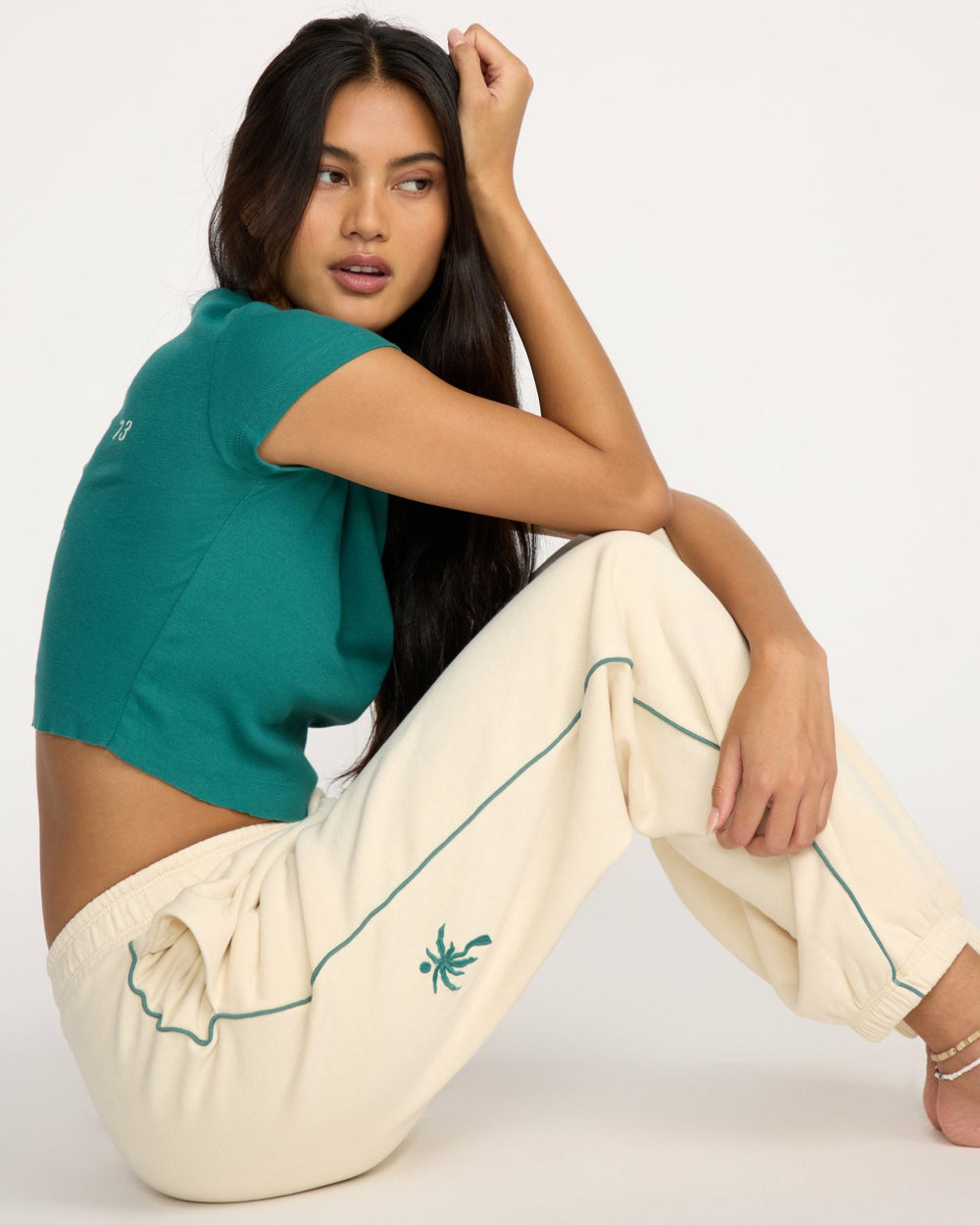 Triple Palms Sweatpants - Whitecap