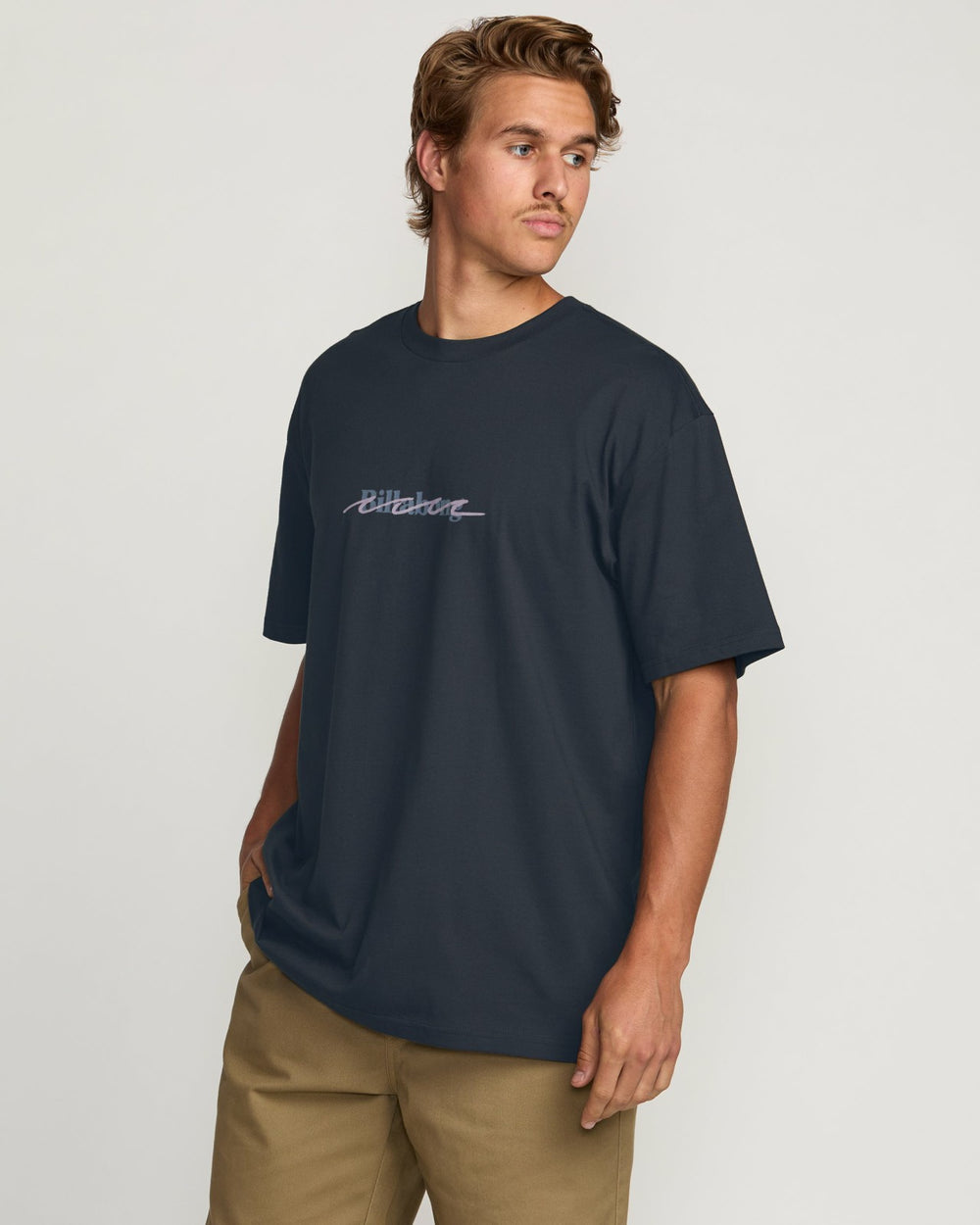 Triple Up Regular Tee - Aged Indigo