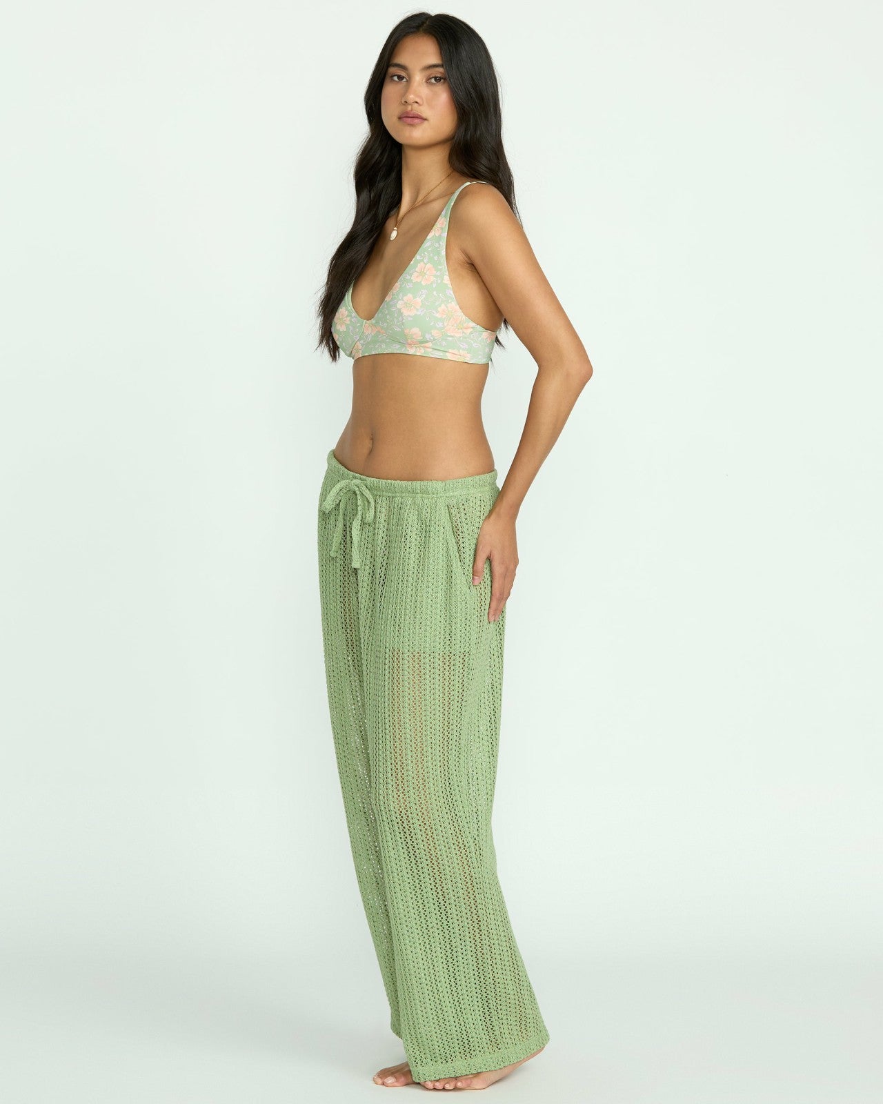 Tropic Beach Cover-Up Pants - Pistachio