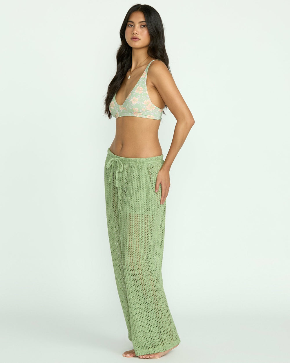 Tropic Beach Cover-Up Pants - Pistachio