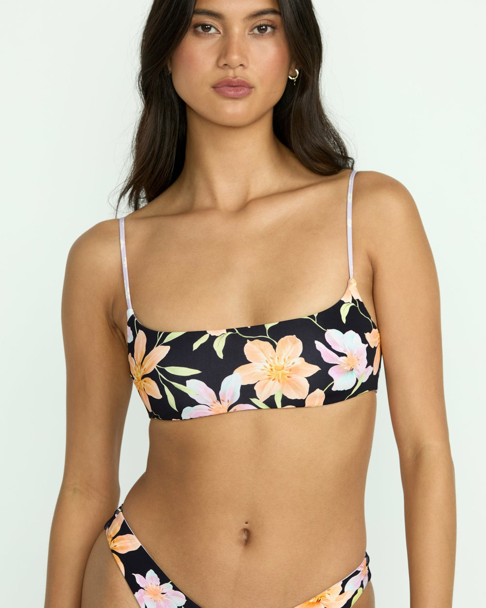 Twin Sol Reversible Jaclyn Crop Bikini Top - Multi