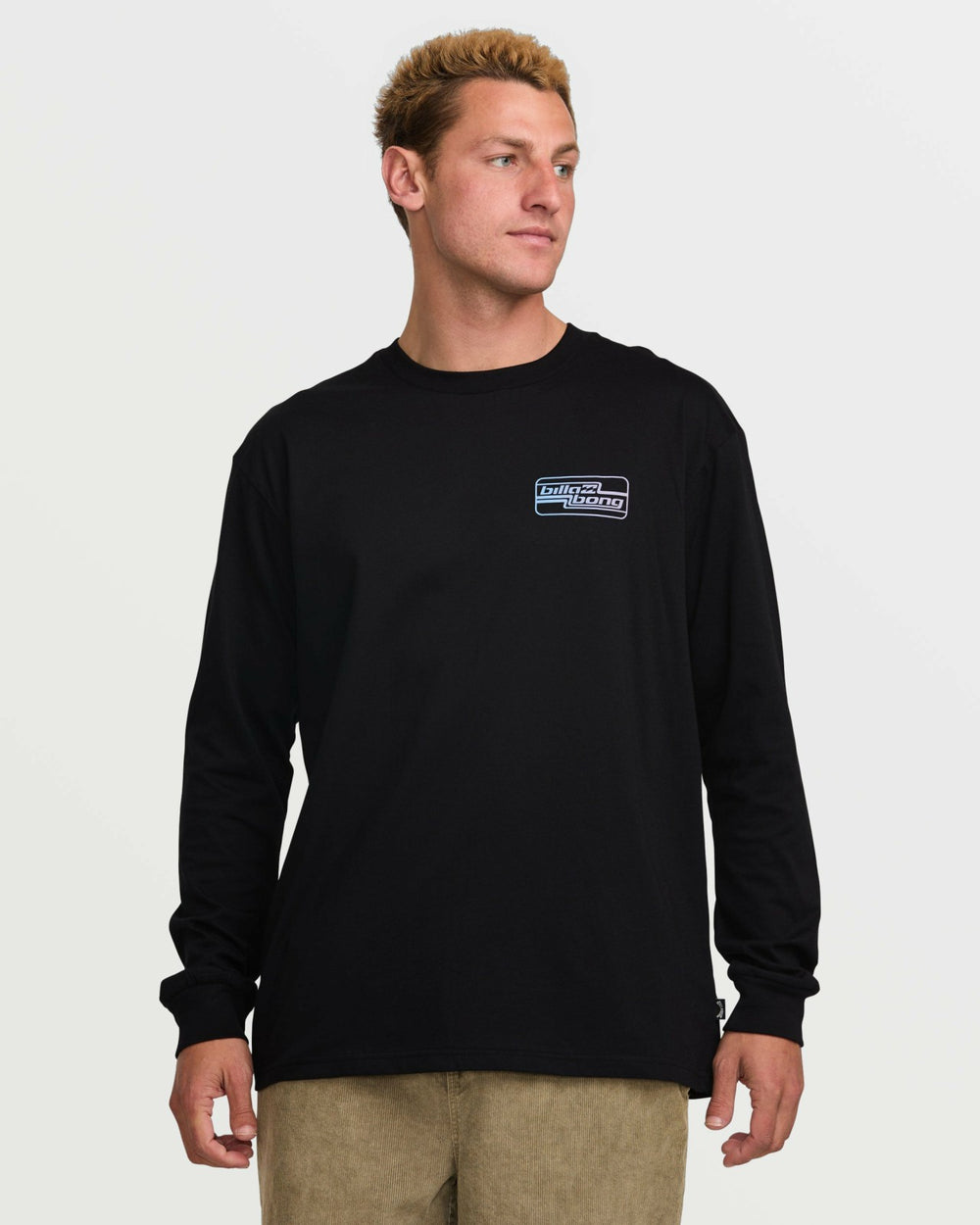 Walled Regular Long Sleeve Tee - Black