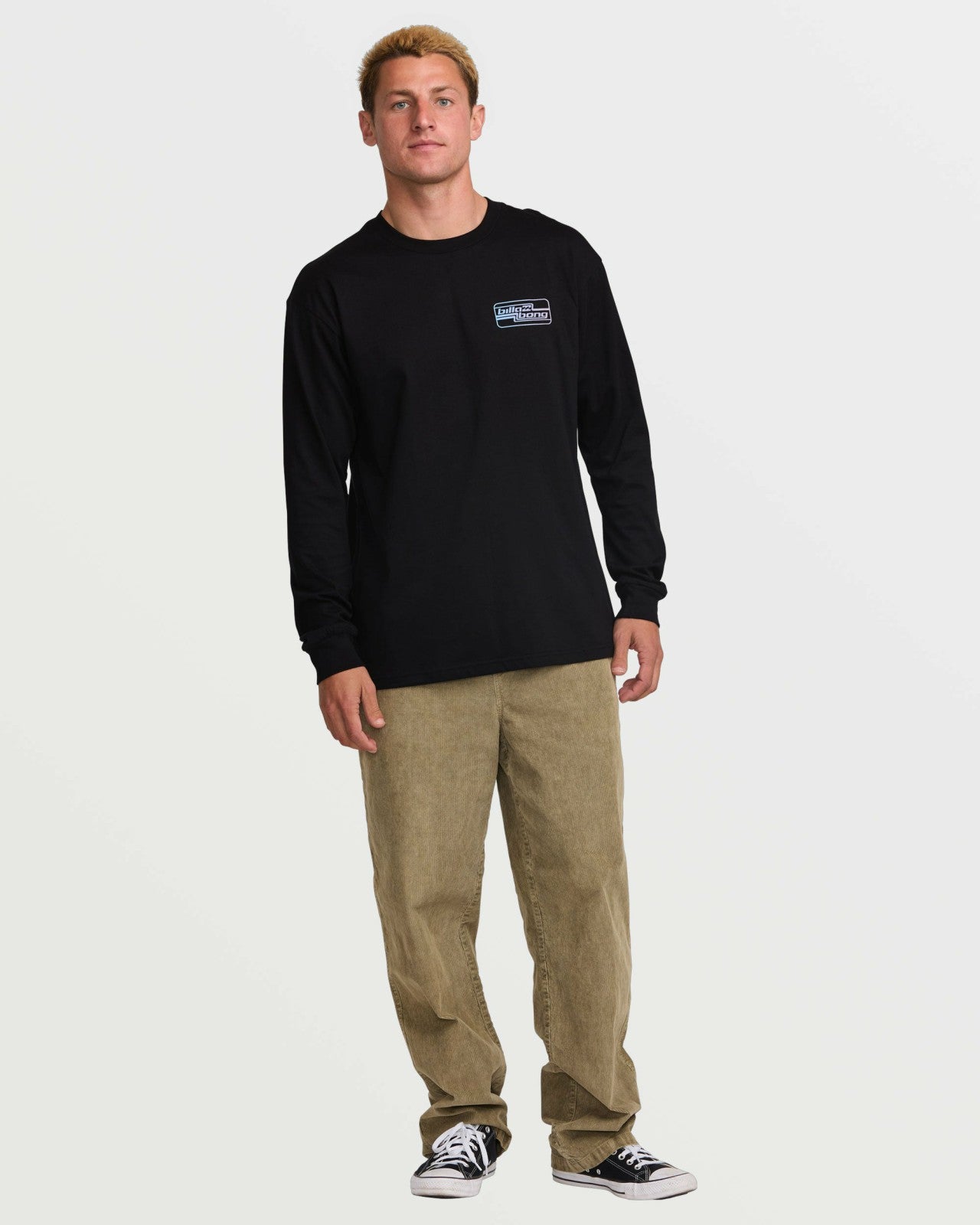 Walled Regular Long Sleeve Tee - Black