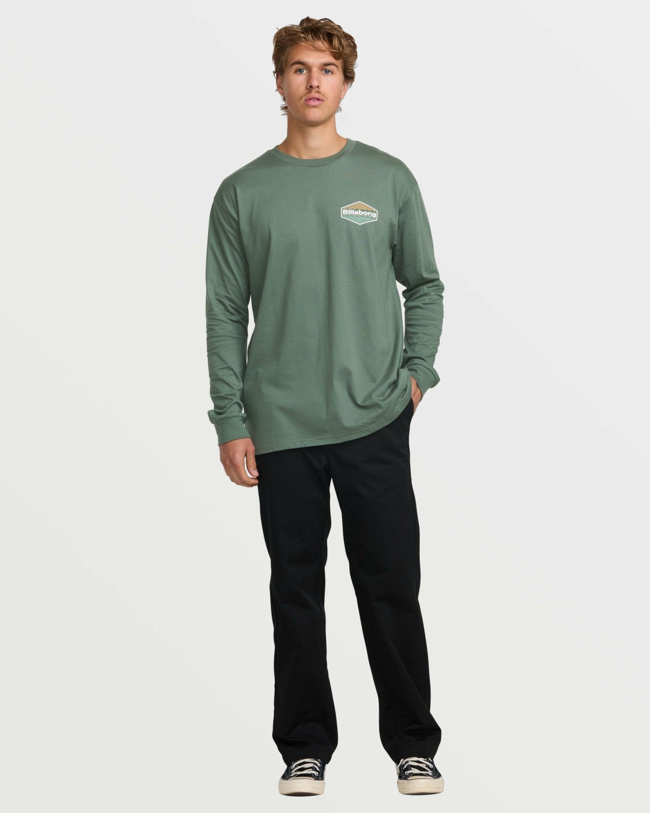Walled Regular Long Sleeve Tee - Dark Slate