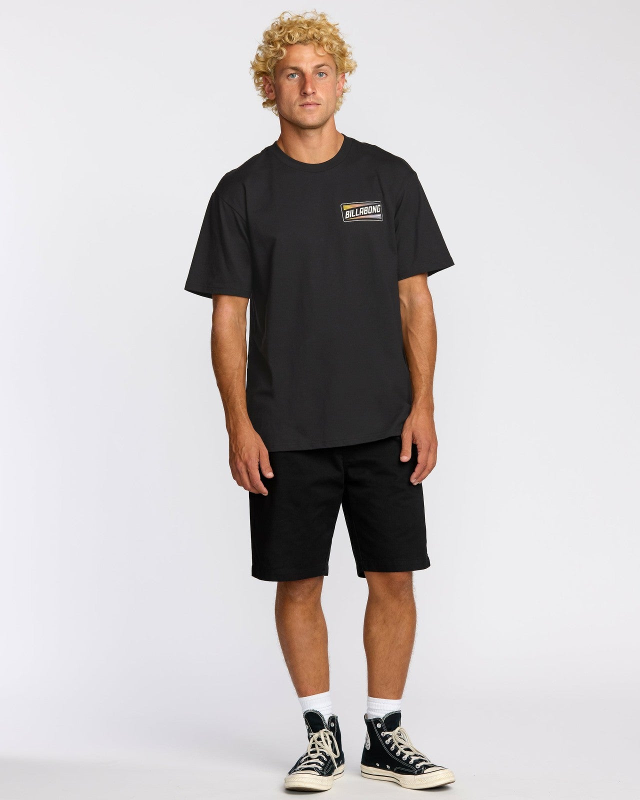 Walled Regular Short Sleeve T-Shirt - Black