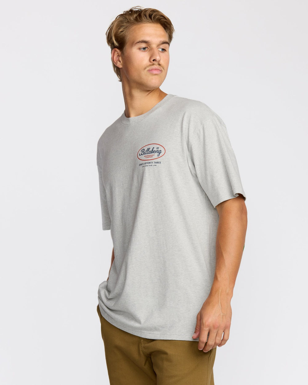 Walled Regular Short Sleeve T-Shirt - Lt Grey Htr
