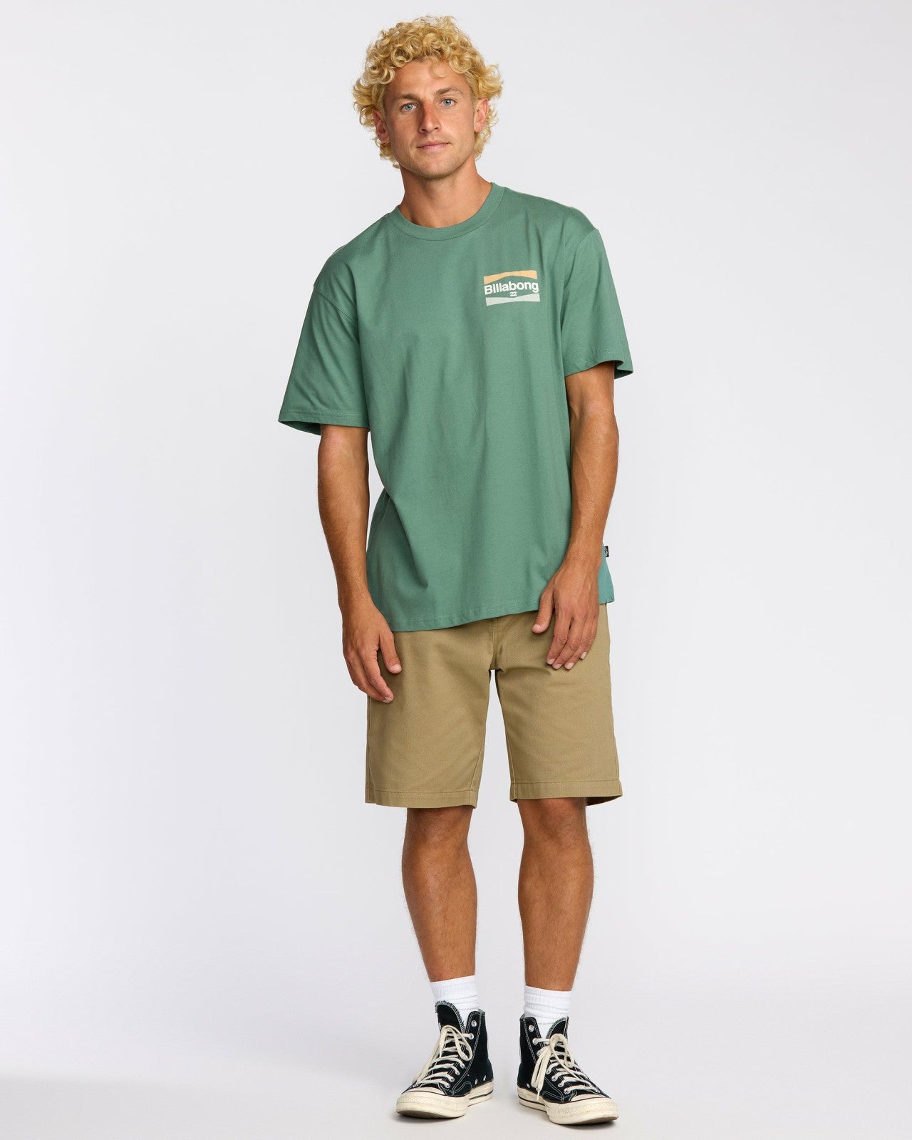 Walled Regular Short Sleeve T-Shirt - Sage Green