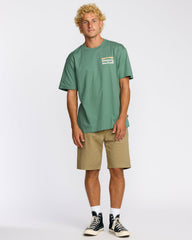 Walled Regular Short Sleeve T-Shirt - Sage Green