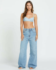 Washed By The Sun Denim Pants - Cali Blue