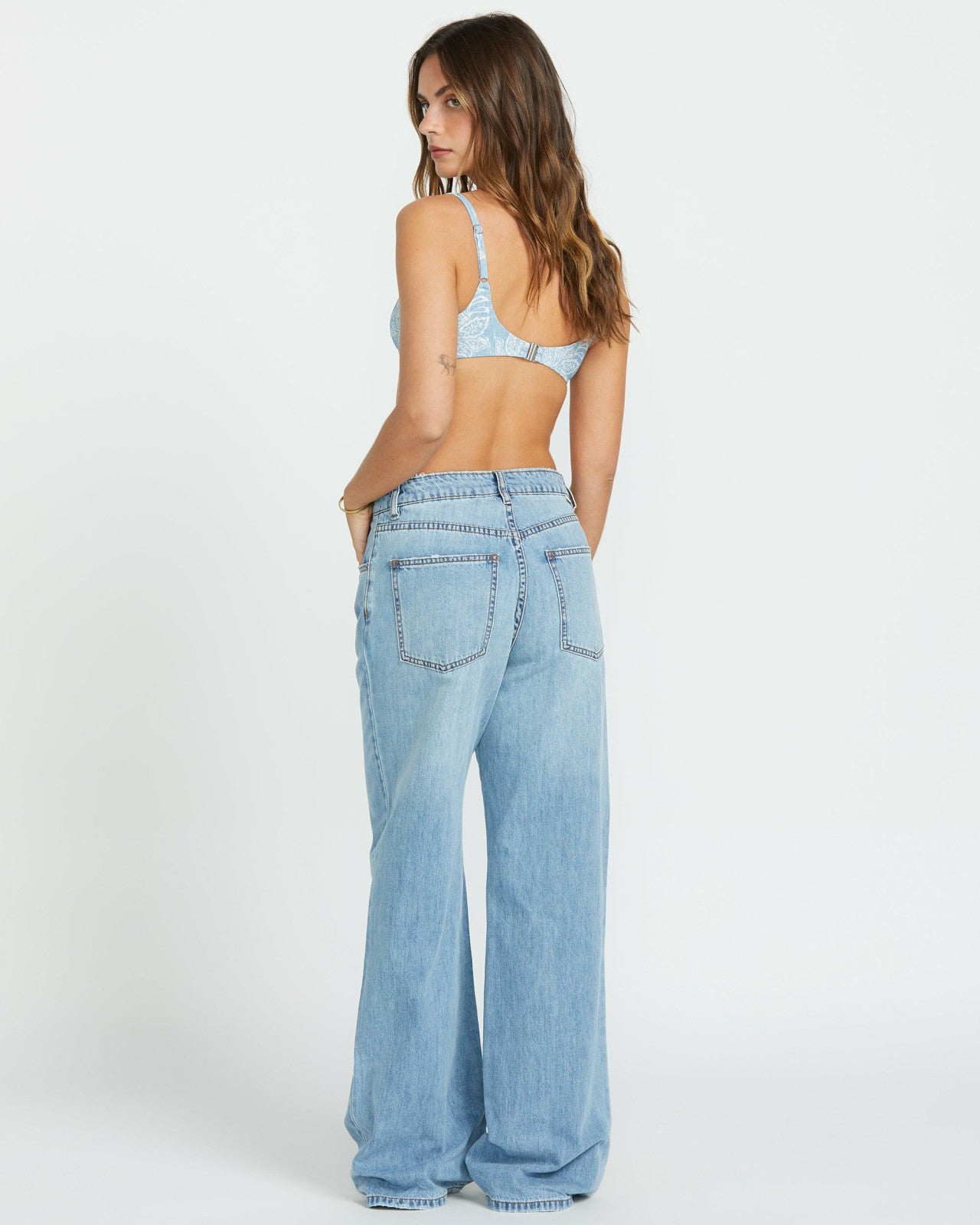 Washed By The Sun Denim Pants - Cali Blue