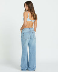 Washed By The Sun Denim Pants - Cali Blue