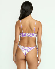 Wave Song Tie-Side Tanga Bikini Bottom - Paradise Purple