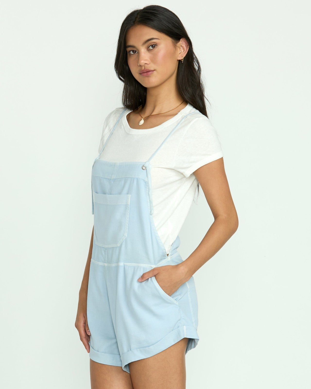 Wild Pursuit Romper - Washed Chambray
