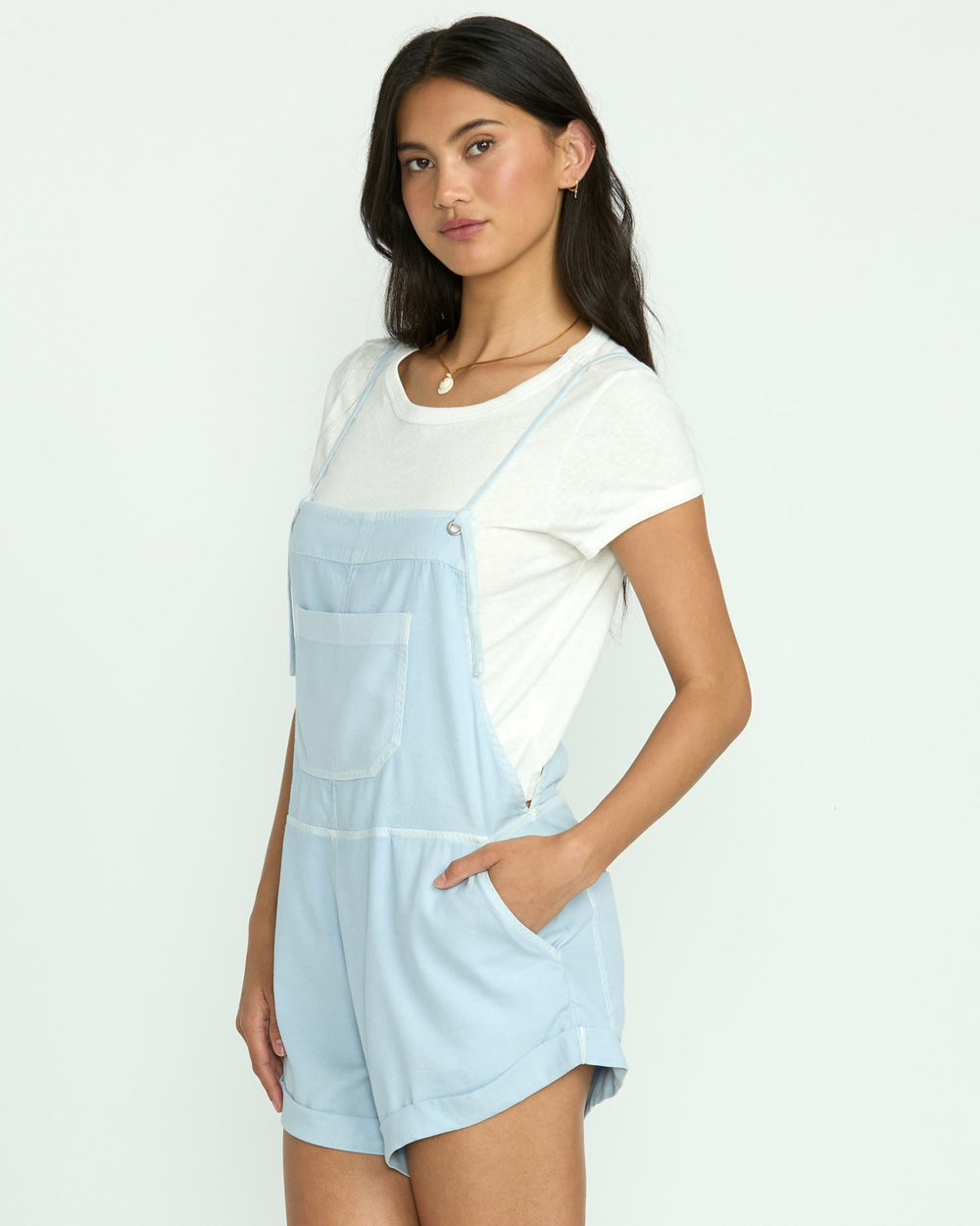 Wild Pursuit Romper - Washed Chambray