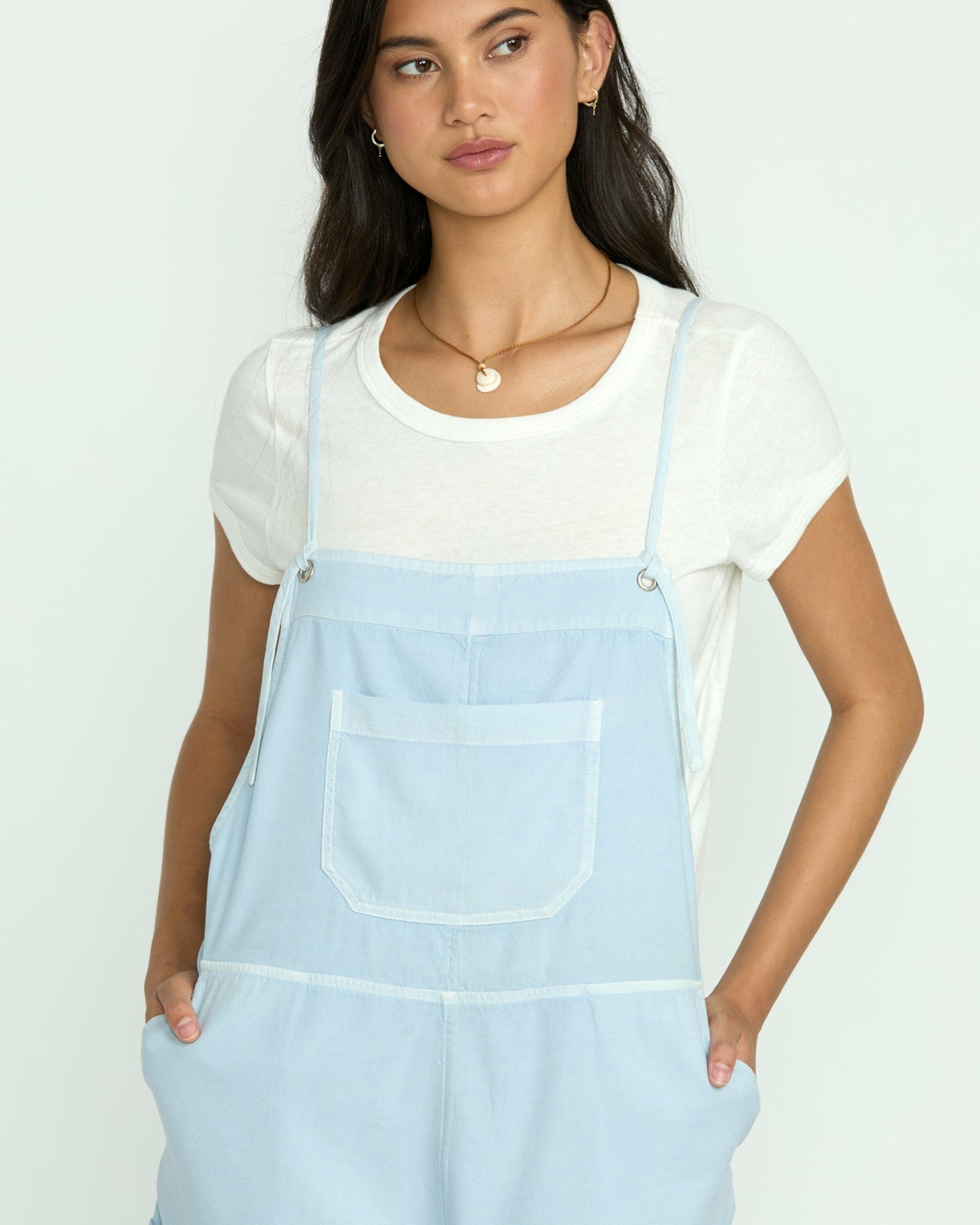 Wild Pursuit Romper - Washed Chambray