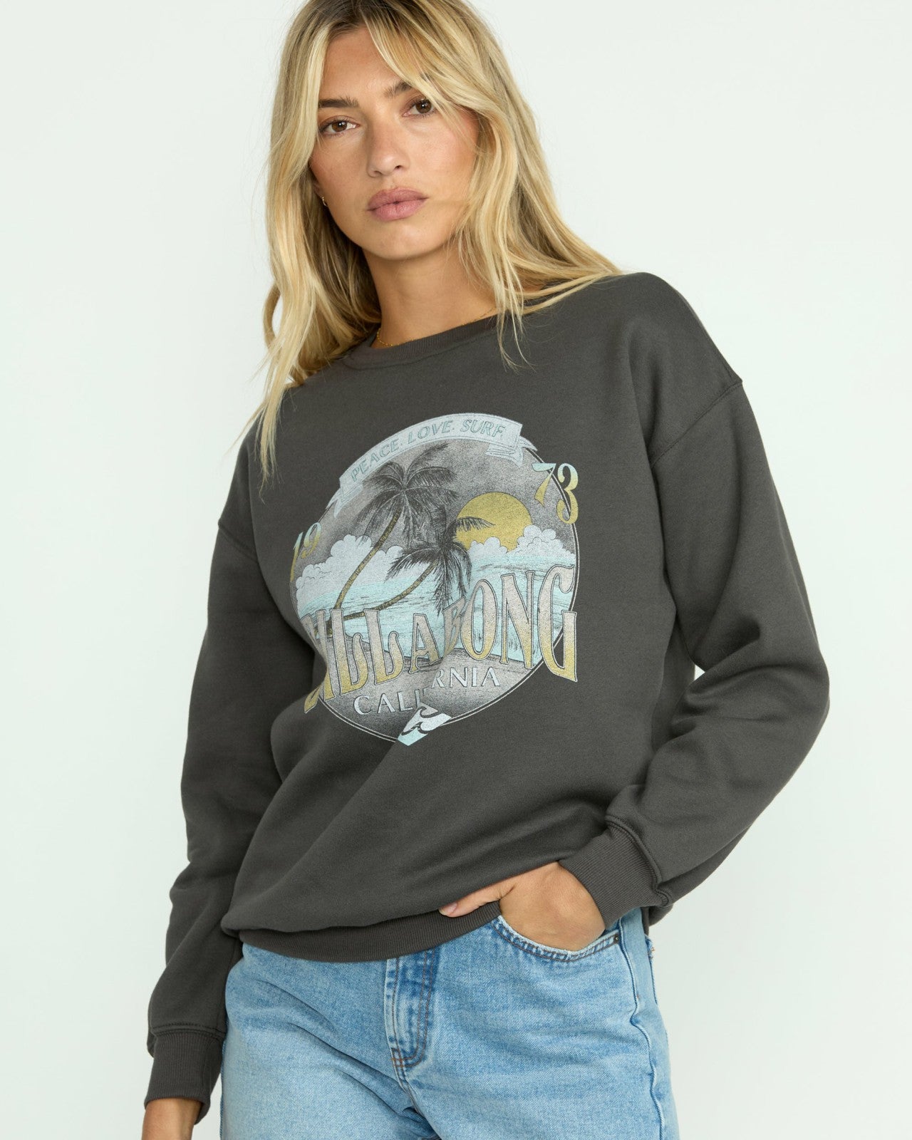 Wonderland Calls Crewneck Sweatshirt - Off Black