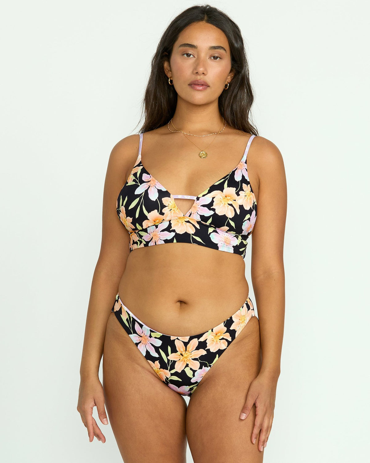 Twin Sol Reversible V Neck Cami Bikini Top - Multi