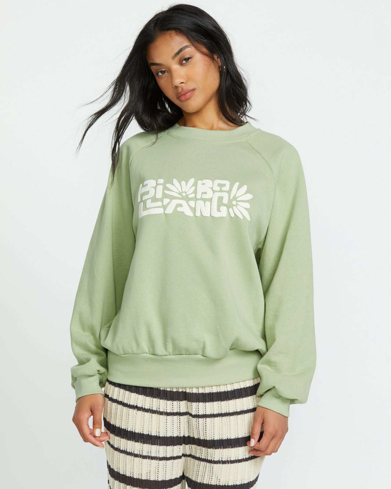 The Waves Crew Sweatshirt - Pistachio
