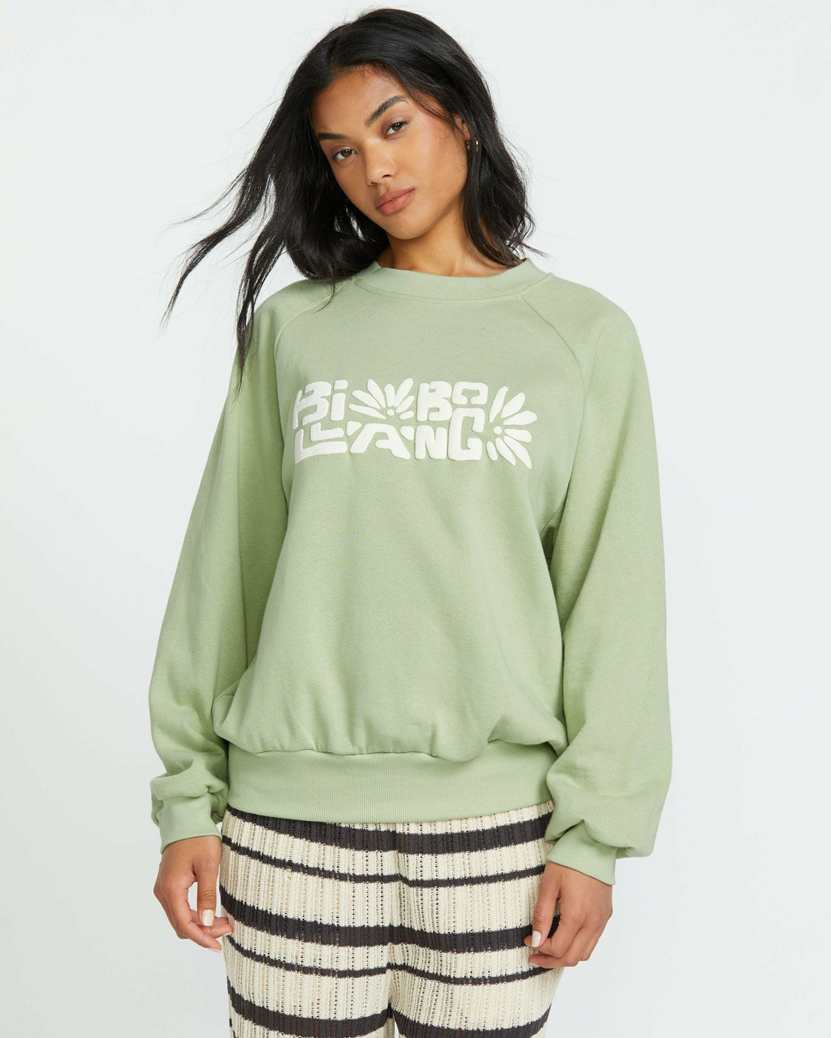 The Waves Crew Sweatshirt - Pistachio
