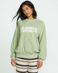 The Waves Crew Sweatshirt - Pistachio