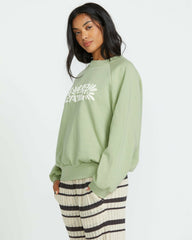 The Waves Crew Sweatshirt - Pistachio
