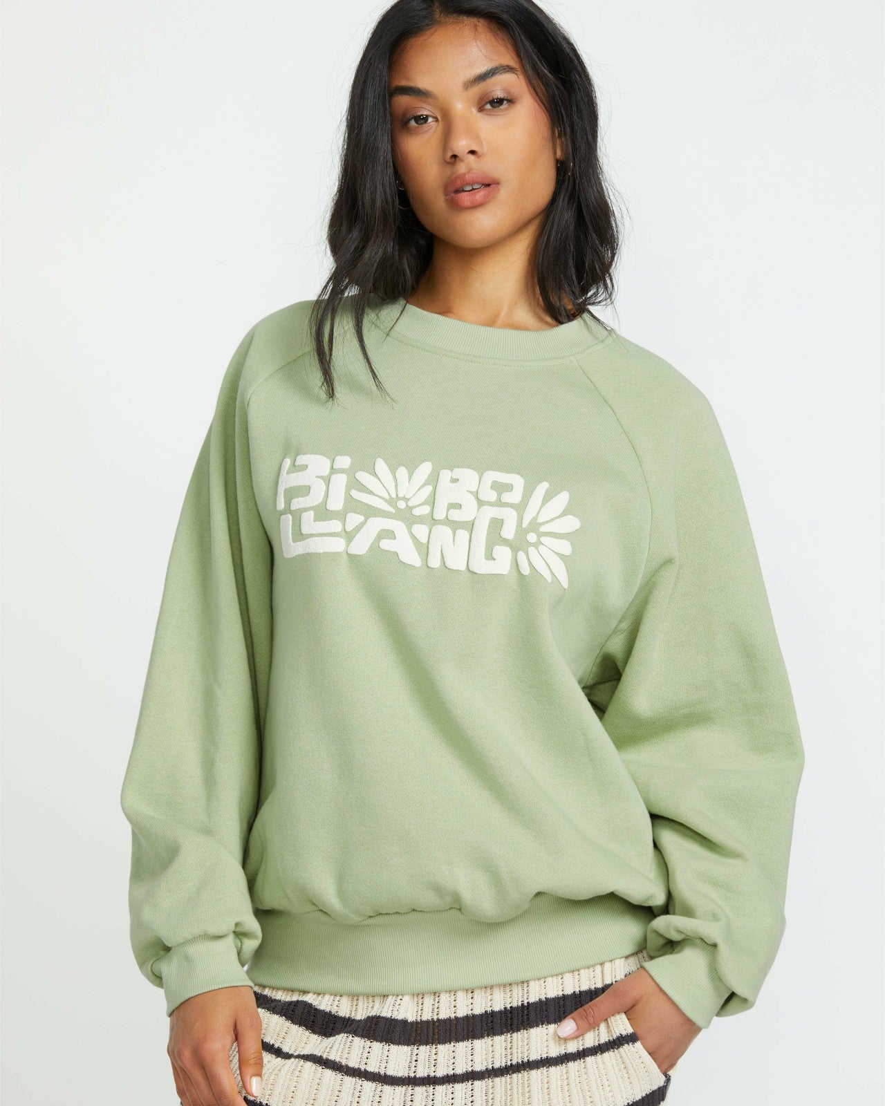 The Waves Crew Sweatshirt - Pistachio