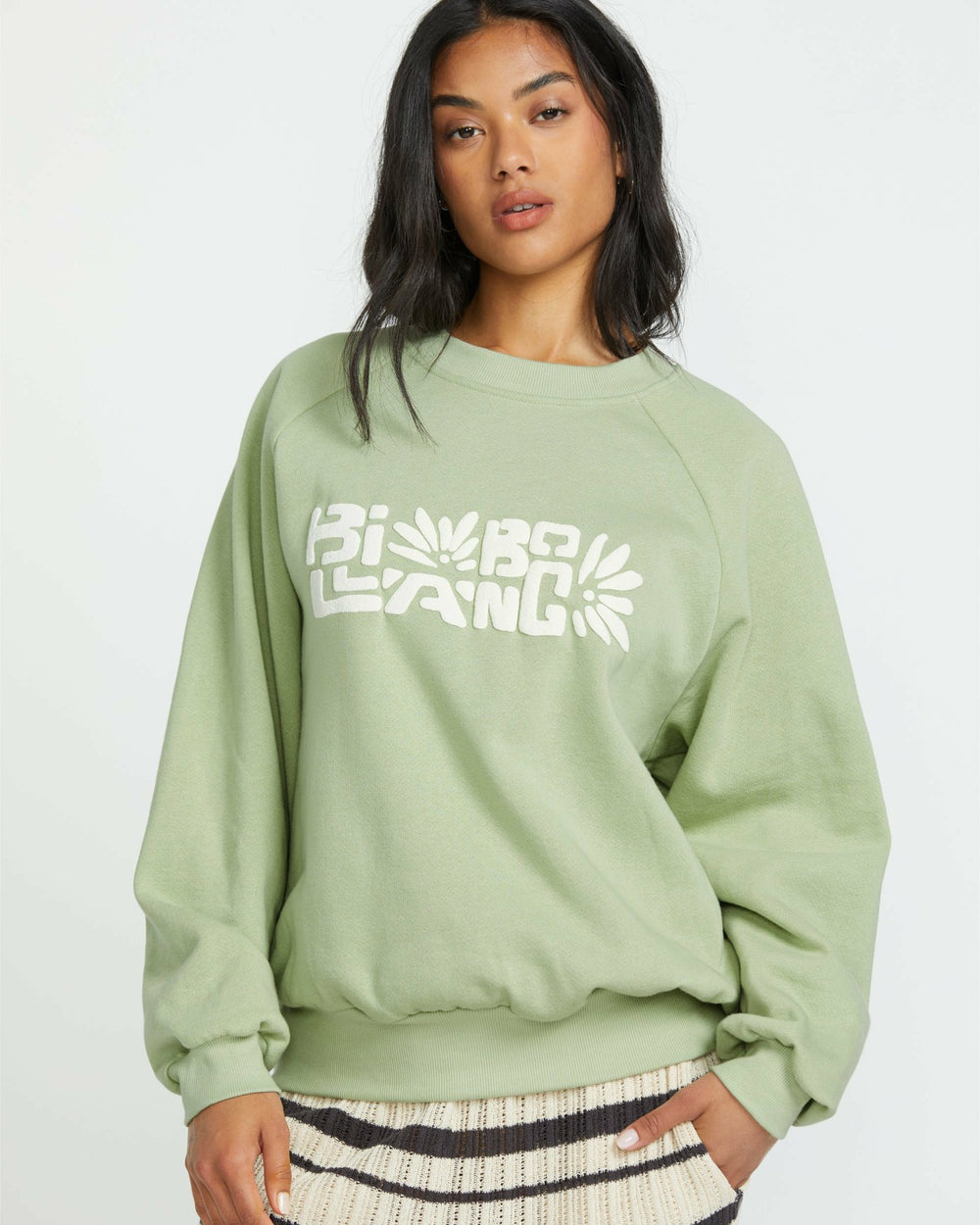 The Waves Crew Sweatshirt - Pistachio