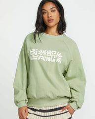 The Waves Crew Sweatshirt - Pistachio