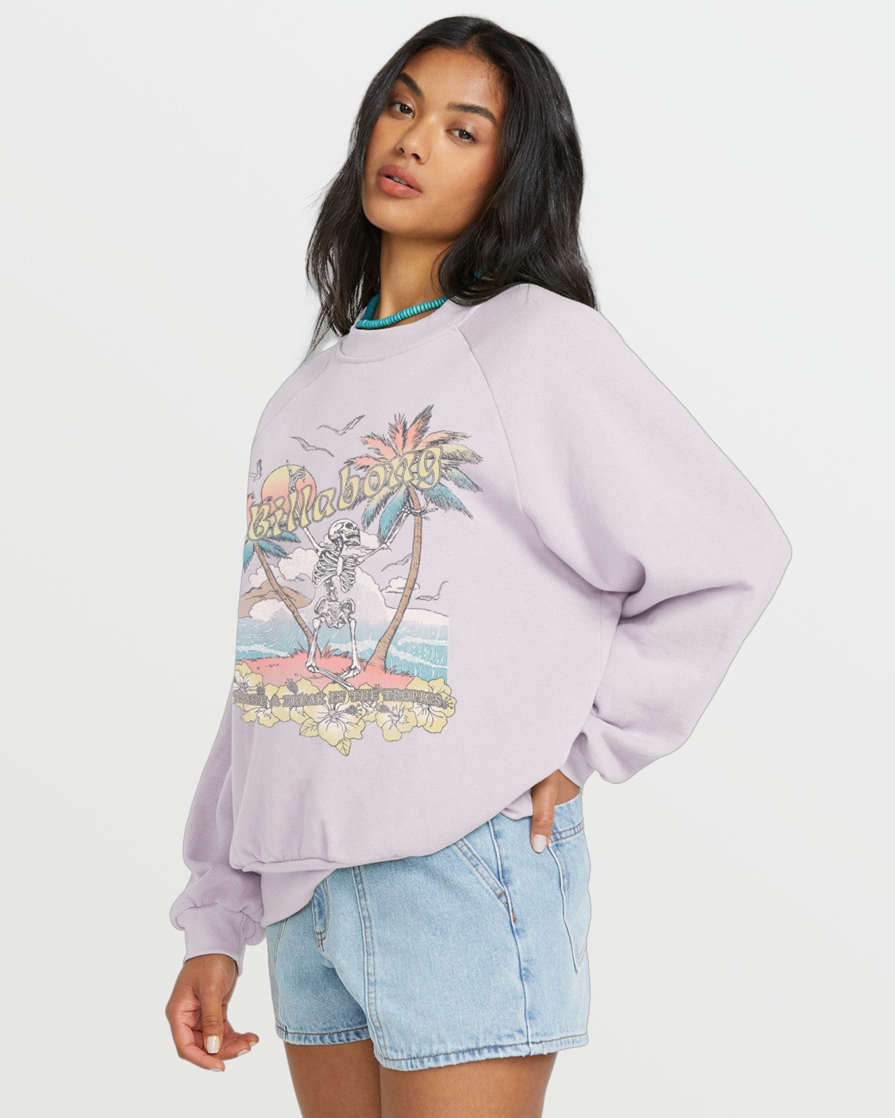The Waves Crew Sweatshirt - Amethyst Smoke