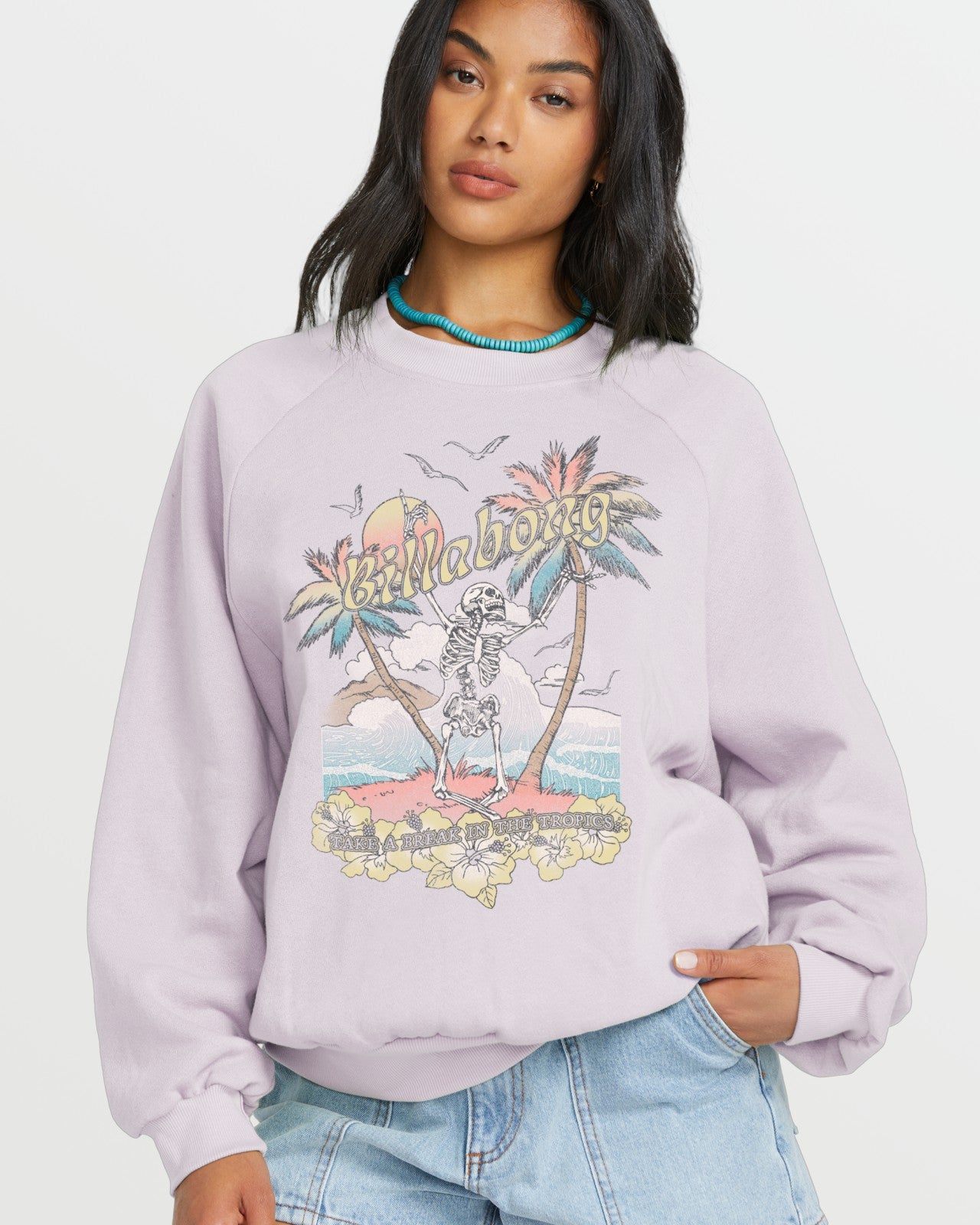 The Waves Crew Sweatshirt - Amethyst Smoke