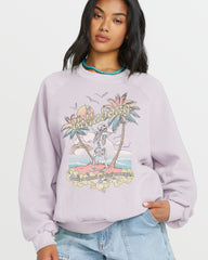 The Waves Crew Sweatshirt - Amethyst Smoke
